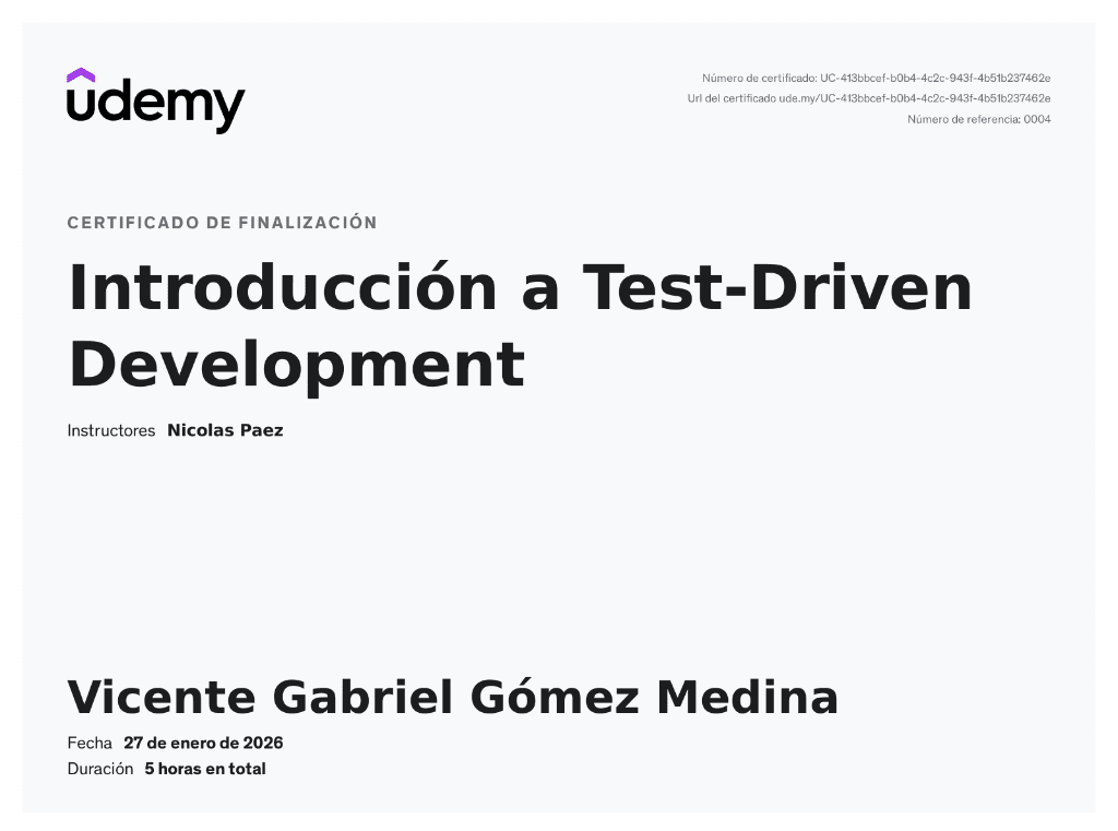 Introducción a Test-Driven Development